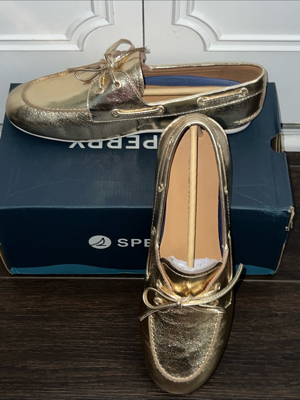 Sperry Women's Slim Lace-Up Boat Shoes, Gold, Size: 11 - Picture 5 of 8